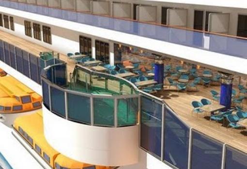 Uno de los jacuzzis flotantes de la cubierta Promenade
